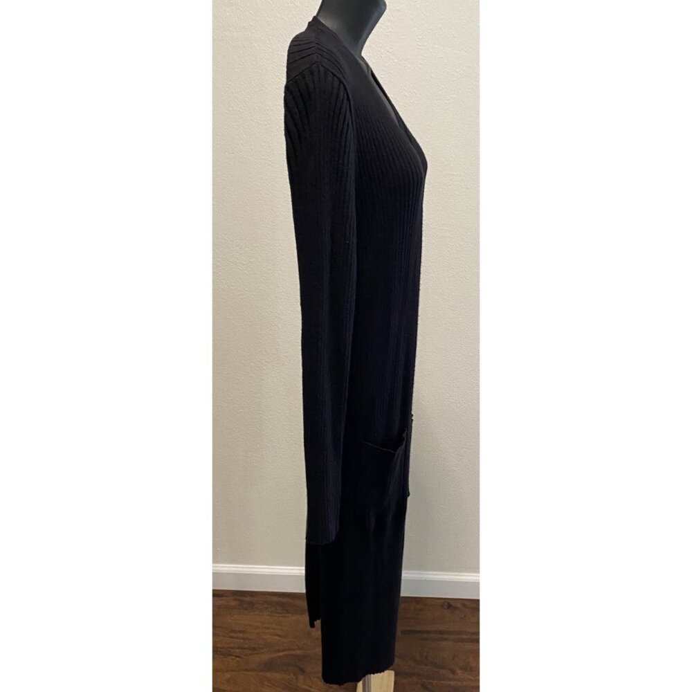 Faded Glory Womens XL (16/18) Sweater Button Down Thigh Length Black Runs Small - Picture 6 of 9
